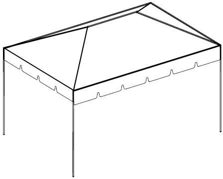 10x15 Tent. Architecture perspective