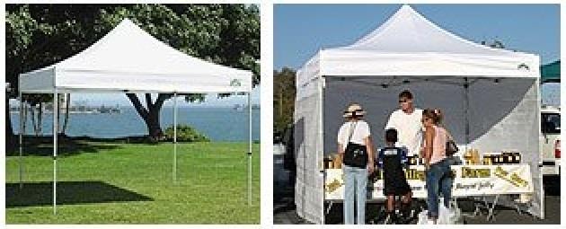5x10 Pop Up Tent in use.