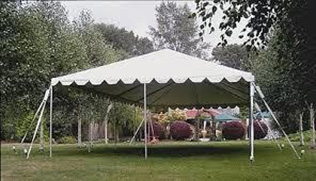 20x40 tent set up on grass
