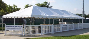 Event Tent Set up at Event