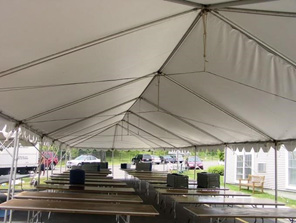 Event tent from underneath