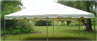 20x20 event tent on grass
